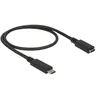 Image de Delock - Câble d'extension USB - 24 pin USB-C (M) pour 24 pin USB-C (F) - USB 3.1 Gen 1 - 3 A - 50 cm - noir