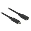 Image de Delock superspeed Câble adaptateur usb c mâle femelle noir 2 m (3.1 gen 1) 5000 mbit s