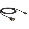 Image de Delock - Câble adaptateur - liaison simple - DVI-D mâle pour HDMI mâle - 1 m - triple blindage - noir - vis moletées