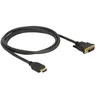 Image de Delock - Câble adaptateur - HDMI mâle pour DVI-D mâle - 1.5 m - triple blindage - noir - vis moletées