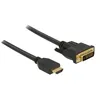Image de Delock - Câble adaptateur - DVI-D mâle pour HDMI mâle - 2 m - triple blindage - noir - vis moletées