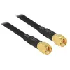 Image de Câble de raccordement pour antenne WiFi Delock 88892 [1x SMA mâle - 1x SMA mâle] 2.00 m noir contacts dorés