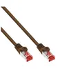 Image de InLine - Cordon de raccordement - RJ-45 (M) pour RJ-45 (M) - 25 cm - Paire torsadée blindée (SSTP) - CAT 6 - moulé - brun