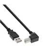 Image de InLine - Câble USB - USB (M) pour USB type B (M) - 50 cm - connecteur à 90 ° - noir