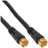 Image de Câble InLine® SAT Premium 2x avec 2x prises F-Plug 85dB noir 10m