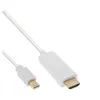 Image de InLine - Câble adaptateur - Mini DisplayPort mâle pour HDMI mâle - 3 m - blanc