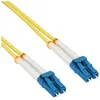 Image de InLine - Cordon de raccordement - mode unique LC (M) pour mode unique LC (M) - 1 m - fibre optique - duplex - 9 / 125 micromètres - OS2 - sans halogène - jaune