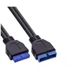 Image de InLine - Rallonge de câble USB - tête 19 broches USB 3.0 (M) pour tête 19 broches USB 3.0 (F) - USB 3.0 - 35 cm
