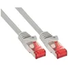 Image de InLine - Cordon de raccordement - RJ-45 (M) pour RJ-45 (M) - 50 cm - SFTP, PiMF - CAT 6 - moulé, sans crochet - gris
