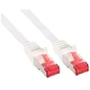 Image de InLine - Cordon de raccordement - RJ-45 (M) pour RJ-45 (M) - 30 cm - SFTP, PiMF - CAT 6 - moulé, sans crochet - blanc