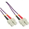 Image de InLine - Cordon de raccordement - SC multi-mode (M) pour SC multi-mode (M) - 20 m - fibre optique - duplex - 50 / 125 microns - OM4 - sans halogène - violet