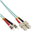 Image de InLine - Câble réseau - SC multi-mode (P) pour ST multi-mode (P) - 2 m - fibre optique - 50 / 125 microns - OM3 - sans halogène - turquoise