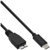 Image de InLine - Câble USB - USB-C (M) pour Micro-USB Type B (M) - USB 3.1 - 3 A - 1 m - noir