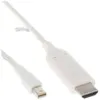 Image de InLine - Câble adaptateur - Mini DisplayPort mâle pour HDMI mâle - 1 m - blanc - support 4K