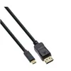 Image de InLine - Câble DisplayPort - 24 pin USB-C (M) pour DisplayPort (M) - USB 3.1 / Thunderbolt 3 / DisplayPort 1.2 - 2 m - support 4K - noir
