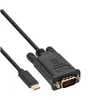 Image de InLine - Câble adaptateur - 24 pin USB-C (M) pour HD-15 (VGA) (M) - USB 3.1 Gen 1 / Thunderbolt 3 / DisplayPort 1.2 - 2 m - noir