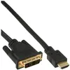 Image de InLine - Câble adaptateur - DVI-D mâle pour HDMI mâle - 30 cm - blindé - noir - vis moletées