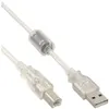 Image de InLine USB 2.0 cable - Câble USB - USB (P) pour USB type B (P) - USB 2.0 - 30 cm - blanc, transparent