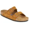 Image de Sandales Birkenstock Arizona Cuir Suede Soft Footbed M Bk1009526 Marron - 40
