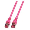Image de EFB-Elektronik ECOLAN - Cordon de raccordement - RJ-45 (M) pour RJ-45 (M) - 3 m - pairs in metal foil (PiMF) - CAT 6 - sans halogène - magenta