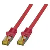 Image de EFB-Elektronik - Cordon de raccordement - RJ-45 (M) pour RJ-45 (M) - 2 m - SFTP, PiMF - CAT 7 - démarré, sans halogène, moulé - rouge