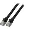 Image de EFB-Elektronik - Cordon de raccordement - RJ-45 (M) pour RJ-45 (M) - 1.5 m - U / FTP (Paire torsadée blindée) - CAT 6a - moulé, plat - noir