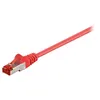 Image de goobay - Cordon de raccordement - RJ-45 (M) pour RJ-45 (M) - 25 cm - SFTP, PiMF - CAT 6 - sans halogène, moulé, sans crochet - rouge