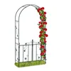 Image de Relaxdays Arche De Rosiers Avec Porte, Treillis Plantes Grimpantes, Tuteur MÃ©tal Rosiers