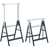 Image de Lot De 2 TrÃ©teaux Pliables, RÃ©glables Sur 7 Niveaux, Jusqu'Ã  200 Kg, Chevalet, Atelier, Acier, Bleu-argentÃ© - Relaxdays