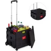 Image de Relaxdays Chariot de courses pliable Poussette de marchÃ©, roulettes et couvercle Chariot