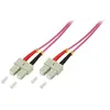Image de LogiLink - Cordon de raccordement - SC multi-mode (M) pour SC multi-mode (M) - 2 m - fibre optique - duplex - 50 / 125 microns - OM4 - sans halogène - violet
