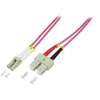 Image de LogiLink - Cordon de raccordement - LC multi-mode (M) pour SC multi-mode (M) - 0.5 m - fibre optique - duplex - 50 / 125 microns - OM4 - sans halogène - violet