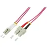 Image de LogiLink - Cordon de raccordement - LC multi-mode (M) pour SC multi-mode (M) - 2 m - fibre optique - duplex - 50 / 125 microns - OM4 - sans halogène - violet