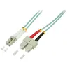 Image de LogiLink - Cordon de raccordement - SC multi-mode (M) pour LC multi-mode (M) - 0.5 m - fibre optique - duplex - 50 / 125 microns - OM3 - sans halogène - turquoise