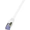 Image de LogiLink CQ3041S RJ45 Câble réseau câble patch CAT 6a S/FTP 1.50 m blanc ignifuge avec cliquet dencastrement