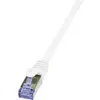 Image de LogiLink CQ3081S RJ45 Câble réseau câble patch CAT 6a S/FTP 7.50 m blanc ignifuge avec cliquet dencastrement