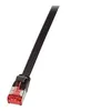 Image de LogiLink SlimLine - Cordon de raccordement - RJ-45 (M) pour RJ-45 (M) - 20 m - U/FTP PiMF - CAT 6a - moulé sans crochet plat - noir