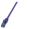 Image de LogiLink PrimeLine - Cordon de raccordement - RJ-45 (M) pour RJ-45 (M) - 50 cm - SFTP PiMF - CAT 6a - sans halogène moulé sans crochet - violet