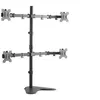 Image de LogiLink Quad Monitor Desk Stand - Pied - pour 4 écrans LCD - acier pressé à froid solide - Taille d'écran : 13"-32"