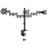 Image de LogiLink - Kit de montage - bras réglable - pour 3 écrans LCD - acier pressé à froid solide - Taille d'écran : 13"-27" - montrable sur bureau