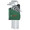 Image de Set de 9 clés Torx (clés multitâches en acier S2 TX8-TX40 côté long surface antirouille, barrette de rangement)