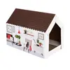 Image de Maisonnette Home XL Hiver avec griffoir pour chat - L 58 x l 36 x H 41 cm
