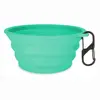Image de Gamelle de voyage en silicone TIAKI , turquoise pour chien et chat - 750 mL