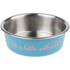 Image de Gamelle en inox TIAKI "Better With A Cat" pour chat - capacité : 450 mL, 14 cm de diamètre