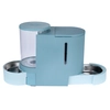 Image de Distributeur d'eau et de nourriture TIAKI, bleu clair pour chien et chat - jusqu'à 2,65 kg de croquettes et 6 L d'eau