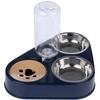 Image de Gamelle triple TIAKI avec distributeur d'eau pour chat et petit chien   2 x 200 ml