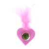 Image de Jouet TIAKI Coeur garni de menthe à chat avec plume pour chat - 1 jouet