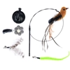 Image de zooplus Basics Jouet interactif pour chats 4 en 1 - Teaser 95cm, 4 jouets 15cm