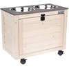 Image de Modern Living Rangement en bois Inari avec double gamelle 53x30x43,5cm chien