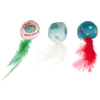 Image de 3x TIAKI Balles festives à plumes pour chat